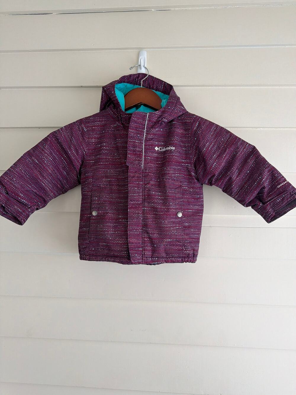 Columbia Buga Omni Heat Omni Tech Toddler Snow Ski Puffer Jacket Girls 2T Purple